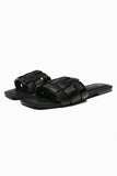 FLAT LEATHER SLIDER SANDAL