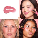Unreal Lip + Cheek Glow Blush Stick with Hyaluronic Acid - Rosy Glow (warm rosy pink)