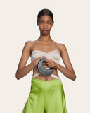 Jw pei Abacus Artificial Crystal Mini Top Handle Bag - Black