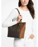 Charlotte Large Top-Zip Tote Bag - brown