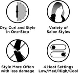 Revlon One Step Blow-Dry Multi Styler - 3 in 1 Dry, Curl and Volumizer with 3 Attachments