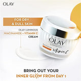 Olay Luminous Niacinamide + Vitamin C Face Cream Moisturizer 50G, 50 g (Pack of 1)