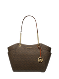 MK Jet Set Large Logo Tote Bag - BROWN