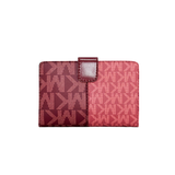 Jet Set Medium Two-Tone Logo Wallet - OXBLOOD