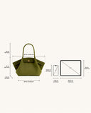 JW PEI Hana Medium Faux Suede Tote Bag - Dark Olive (MEDIUM SIZE)