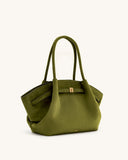JW PEI Hana Medium Faux Suede Tote Bag - Dark Olive (MEDIUM SIZE)