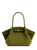 JW PEI Hana Medium Faux Suede Tote Bag - Dark Olive (MEDIUM SIZE)