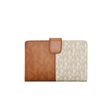 MK Jet Set Medium Two-Tone Logo Wallet - MUSTARD