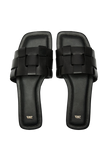 FLAT LEATHER SLIDER SANDAL
