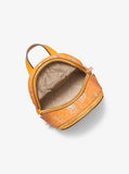 MK Rhea Extra-Small Printed Signature Logo Backpack - POP ORANGE