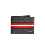 Guess Slim Logo Striped Bifold Wallet