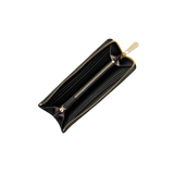 mk Jet Set Travel Large Saffiano Leather Quarter-Zip Wallet - black