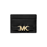 MK Reed Large Pebbled Leather Card Case - BLACK