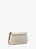 MK Medium Logo Convertible Crossbody Bag - VANILLA