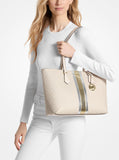 MK Sheila Large Signature Logo and Metallic Tote Bag