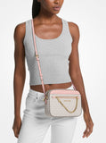 MK Jet Set Large Logo Crossbody Bag - Powder blush color