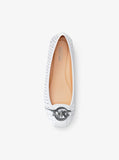 MK Fulton Woven Moccasin - WHITE