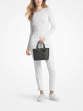 MK Jet Set Travel Extra-Small Logo Top-Zip Tote Bag -Black