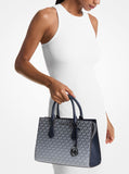MK Sheila Medium Ombré Signature Logo Satchel - OMBRE NAVY