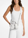 MK Thompson Extra-Small Pebbled Leather Satchel - OPTIC WHITE