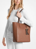 MK Vincent Large Saffiano Leather Tote Bag With Card Case