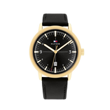 Tommy Hilfiger Black Leather Men's Watch - 1710509