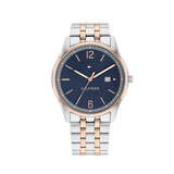 Tommy Hilfiger Two-Tone Steel Navy Dial Men's Watch - 1710437