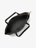 MK Charlotte Large Saffiano Leather Top-Zip Tote Bag - Black