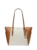 Charlotte Large Top-Zip Tote Bag - Vanilla