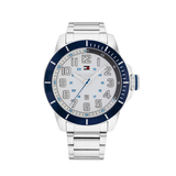 Tommy Hilfiger Stainless Steel White Dial Men's Watch - 1791073